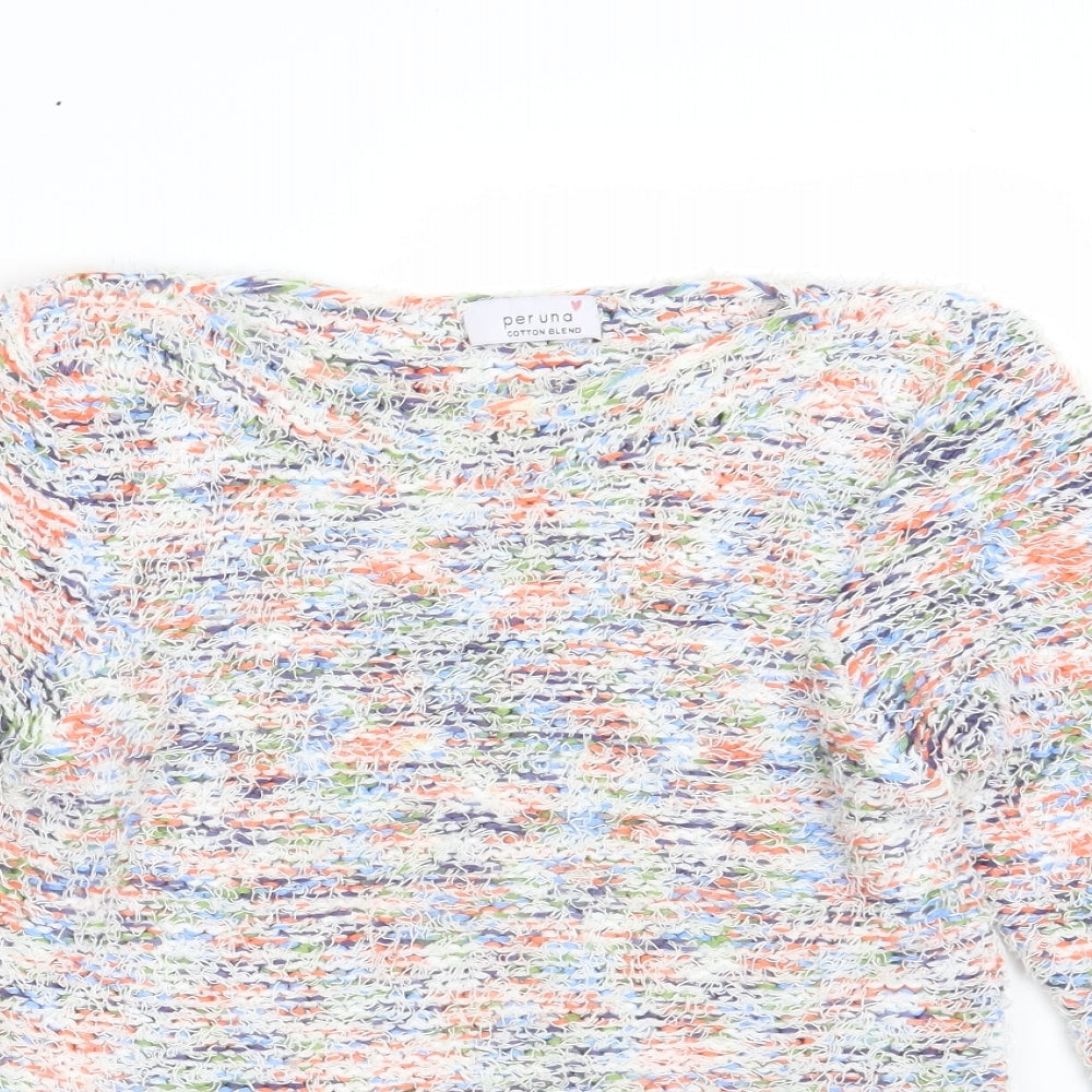 M&S Womens Multicoloured  Knit Pullover Jumper Size 10