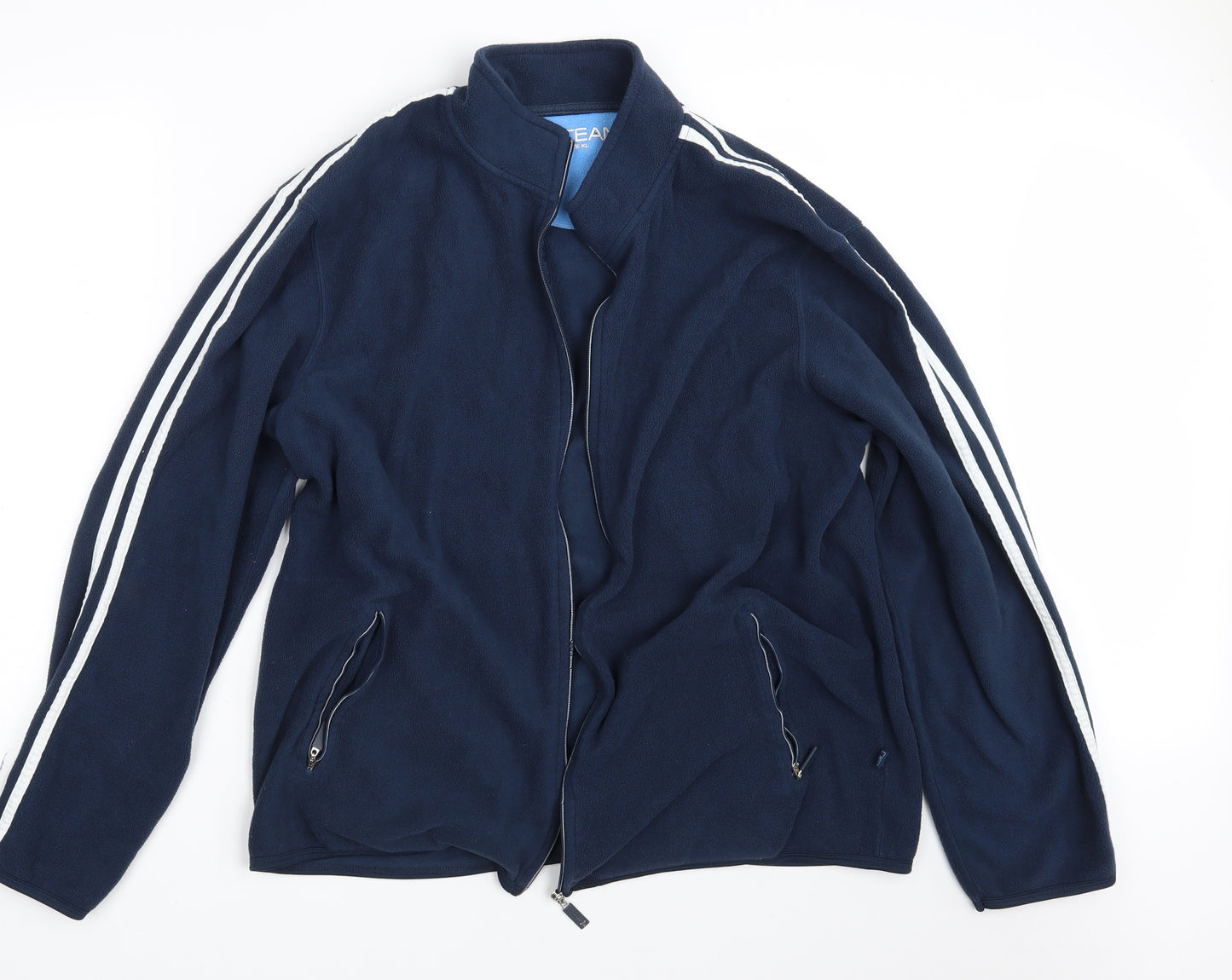 USS Precision Team Mens Blue Striped  Full Zip Jumper Size XL