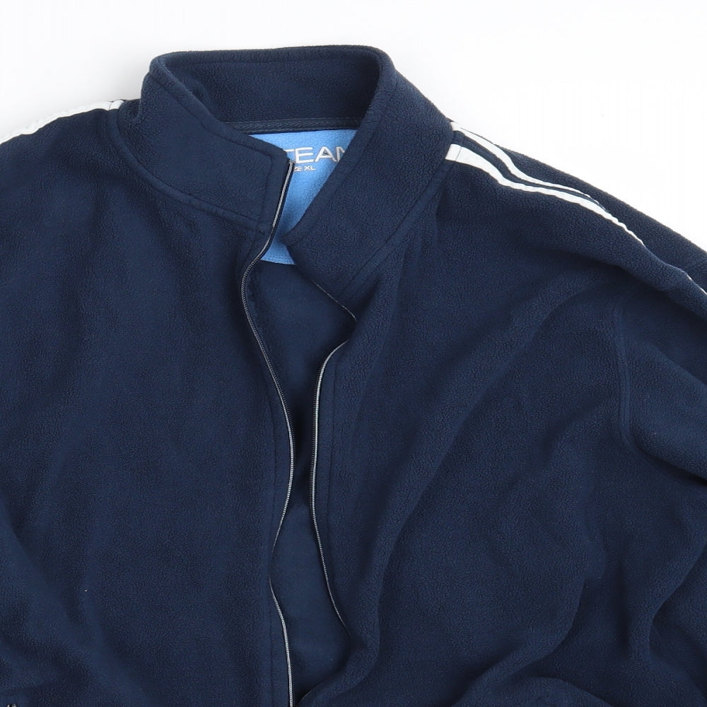 USS Precision Team Mens Blue Striped  Full Zip Jumper Size XL