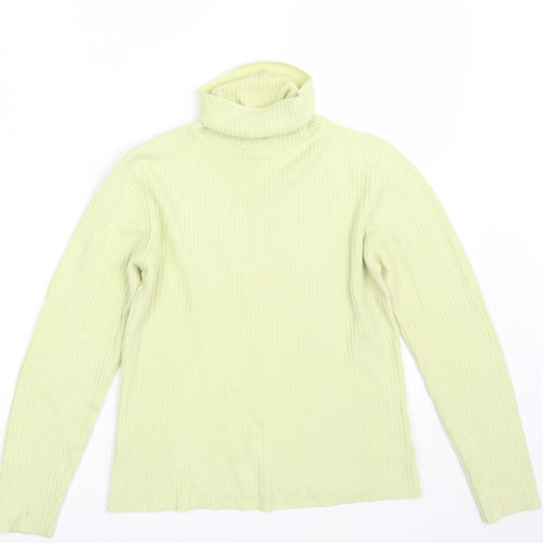 Dorothy Perkins Womens Yellow  Knit Pullover Jumper Size 10