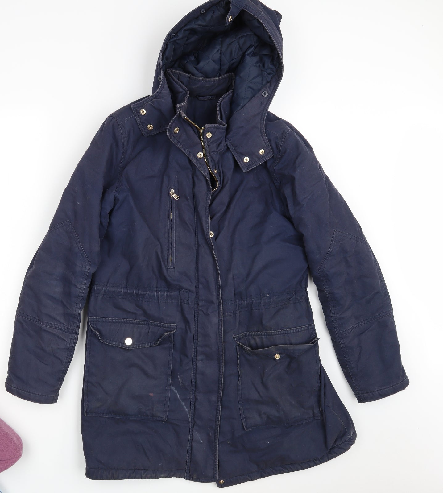 ESMARA Womens Blue  Denim Overcoat Coat Size 14