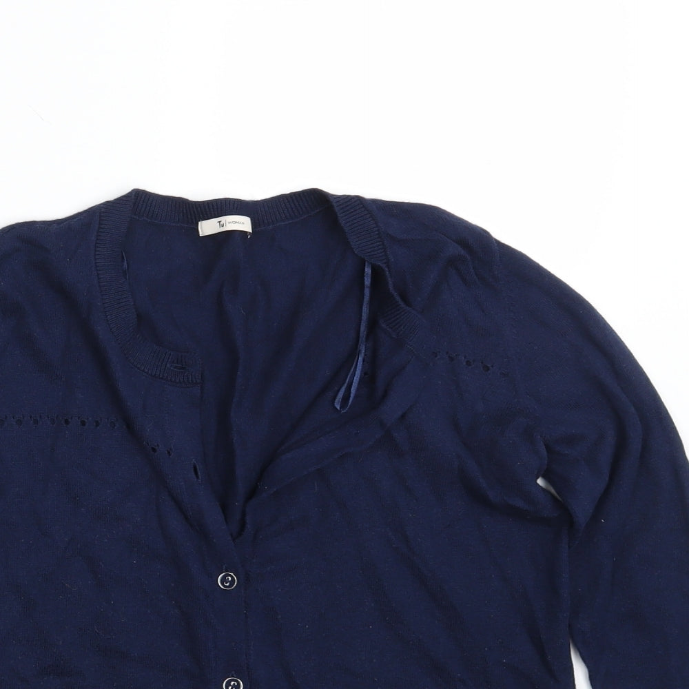 TU Womens Blue  Knit Cardigan Jumper Size 12