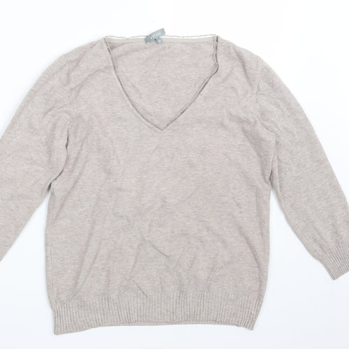 Per Una Womens Purple  Knit Pullover Sweatshirt Size 12