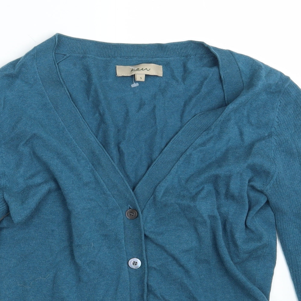 Keu Womens Blue  Knit Cardigan Jumper Size S