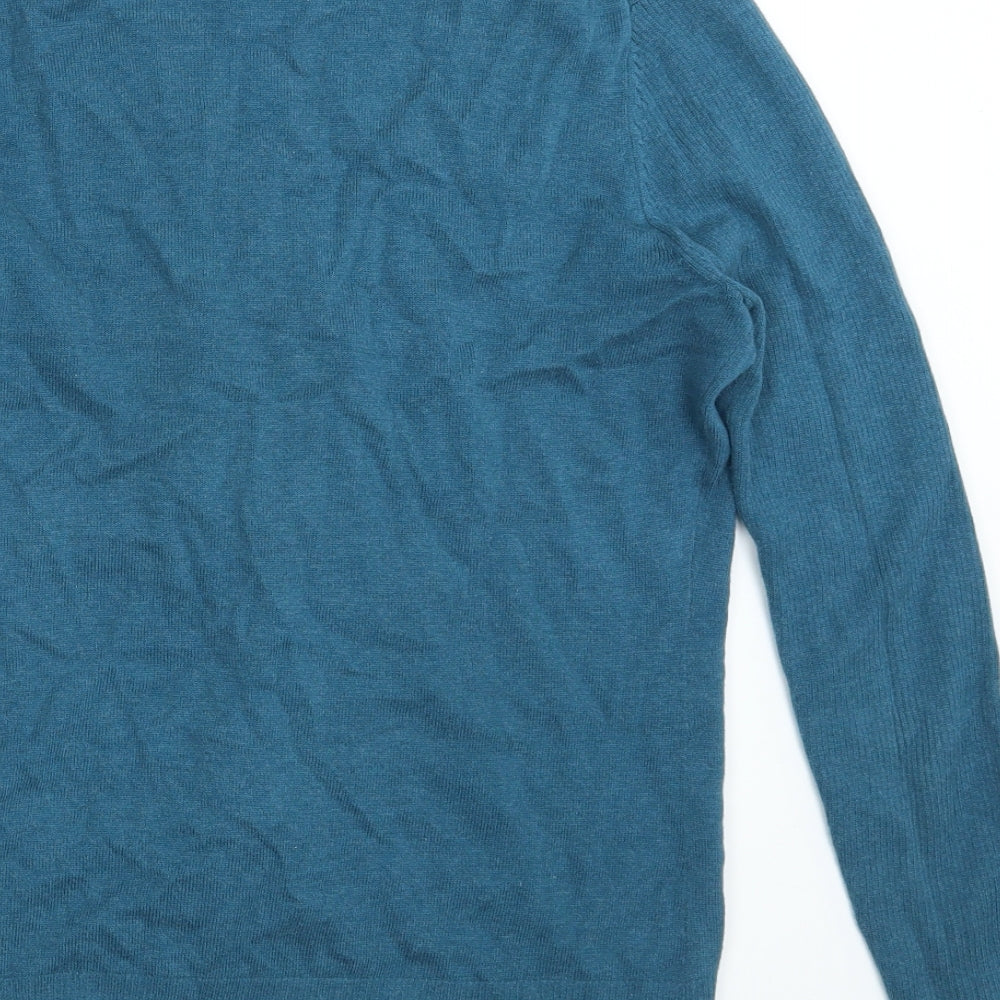 Keu Womens Blue  Knit Cardigan Jumper Size S