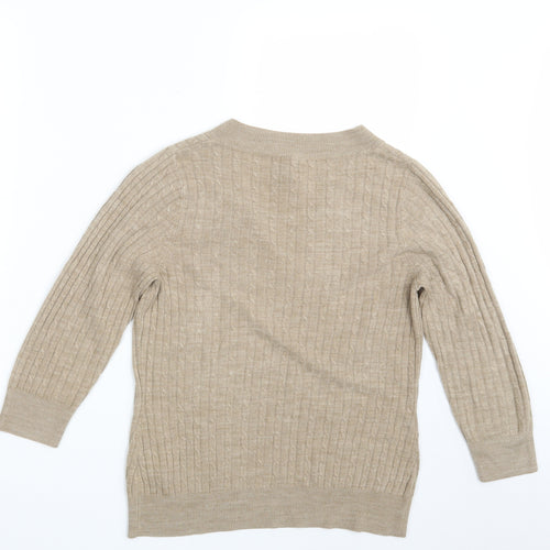 BHS Womens Beige  Knit Pullover Jumper Size 10