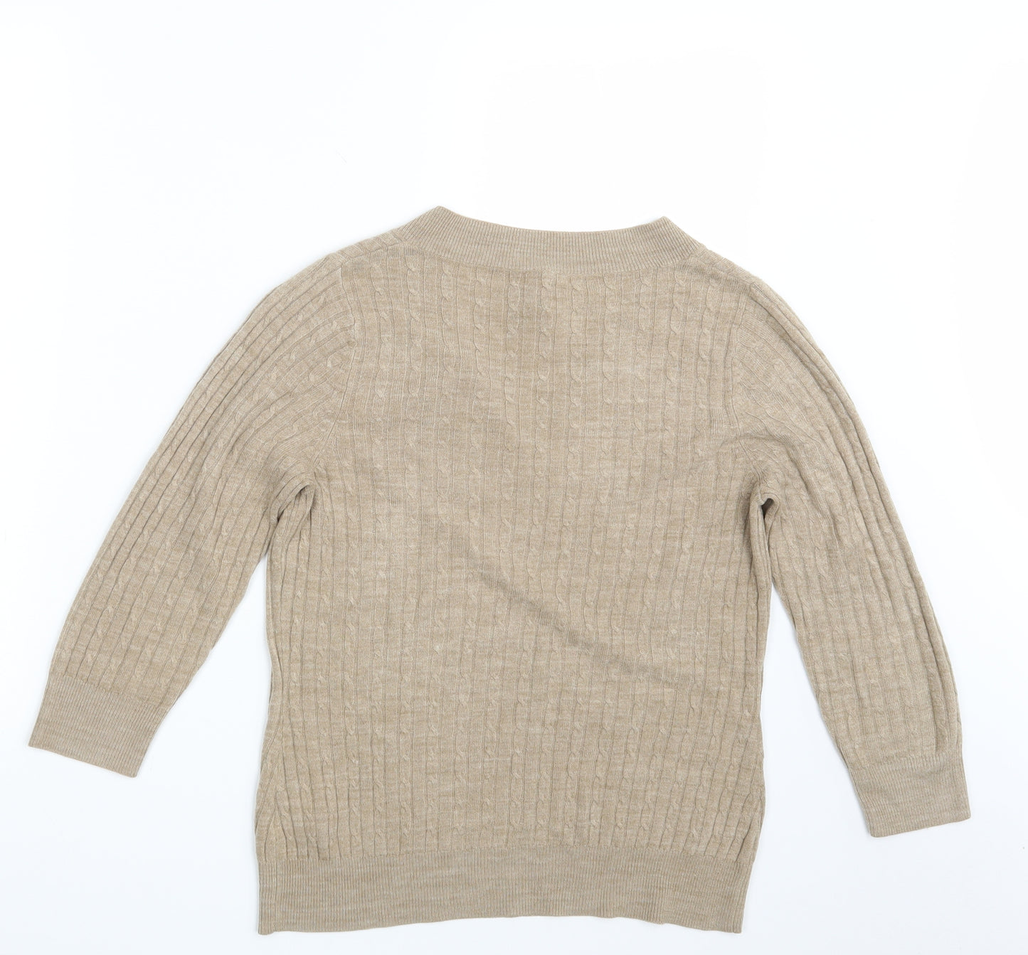BHS Womens Beige  Knit Pullover Jumper Size 10