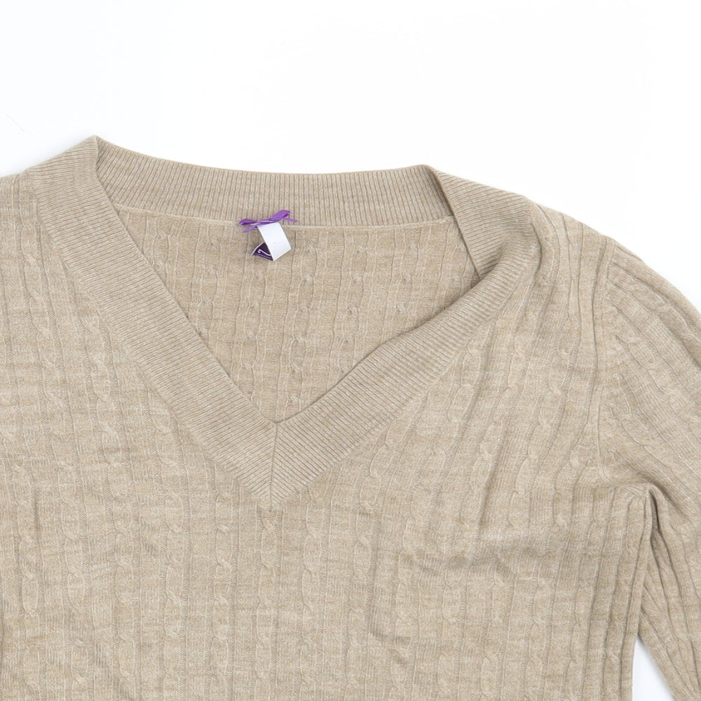 BHS Womens Beige  Knit Pullover Jumper Size 10