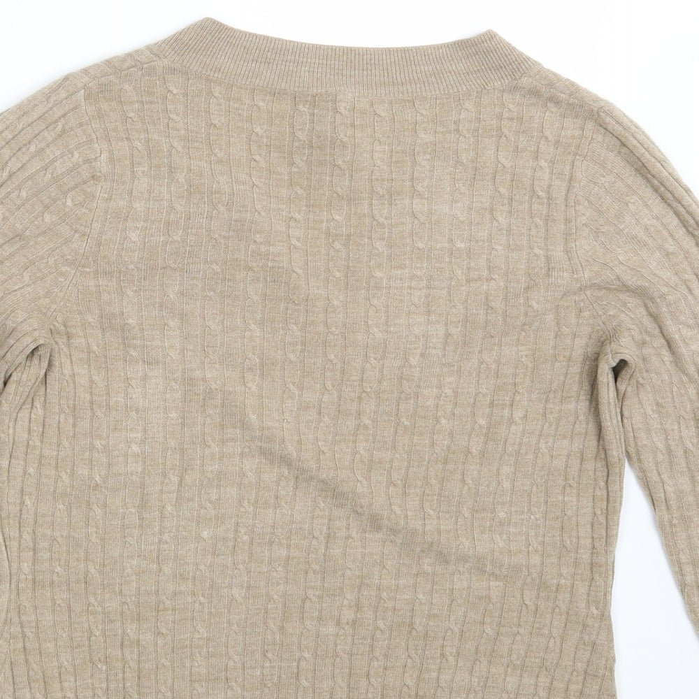 BHS Womens Beige  Knit Pullover Jumper Size 10