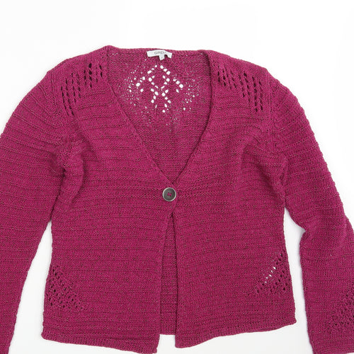 Girell Womens Pink  Knit Cardigan Jumper Size L