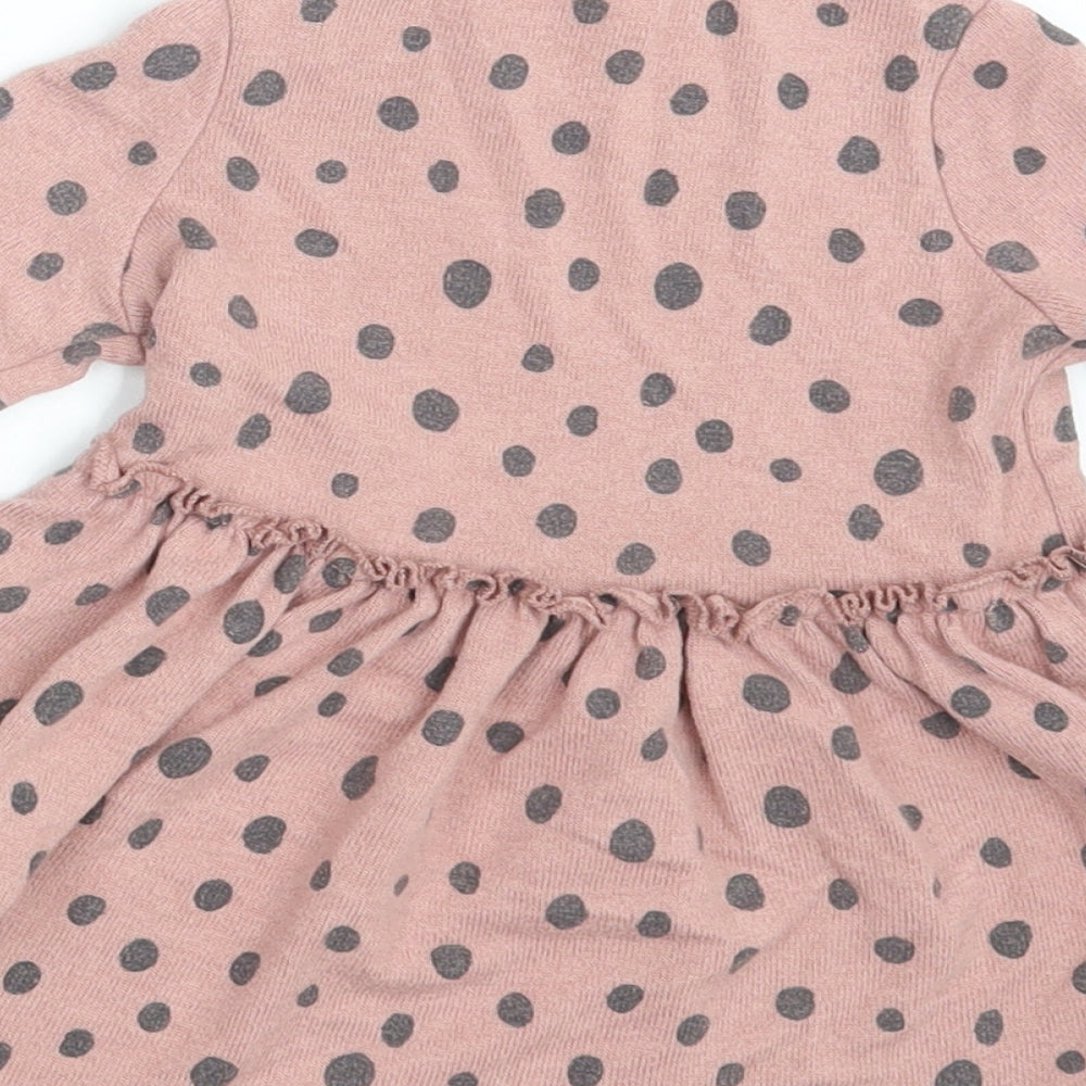 George Girls Pink Polka Dot  A-Line  Size 9-12 Months