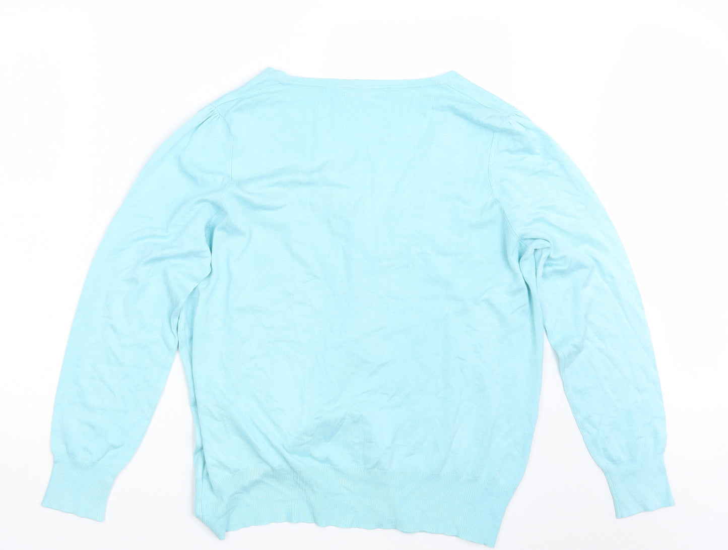 M&S Womens Blue  Knit Cardigan Jumper One Size
