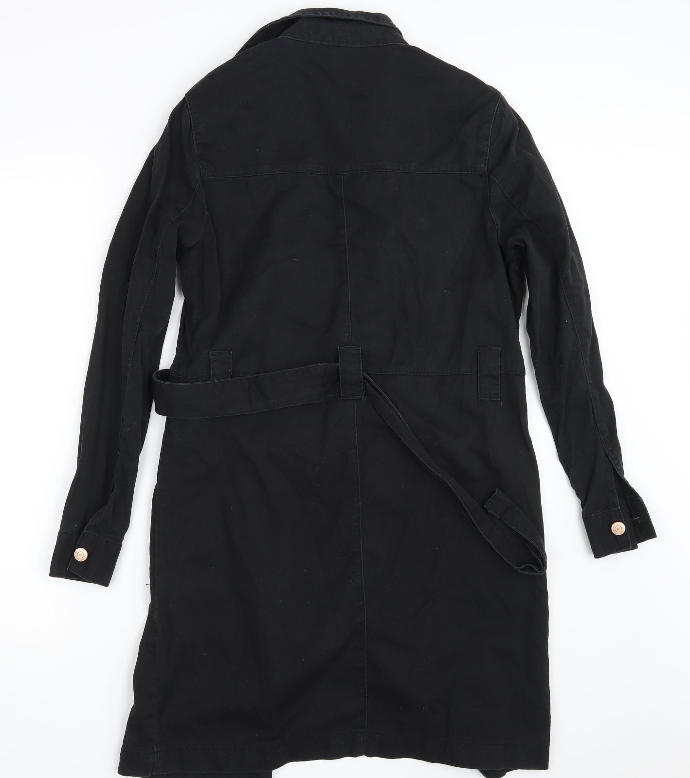 New Look Womens Black  Denim Shirt Dress  Size 10