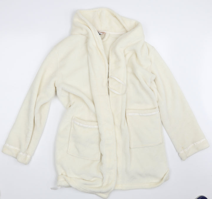 Dorothy Perkins Womens Ivory Solid  Top Robe Size S