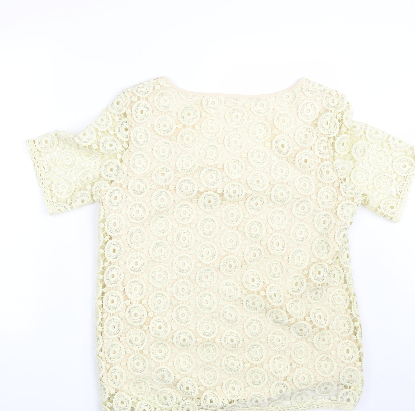 Preworn Womens Yellow Floral  Basic T-Shirt One Size