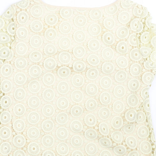 Preworn Womens Yellow Floral  Basic T-Shirt One Size