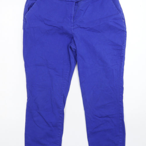 Dorothy Perkins Womens Blue   Cropped Trousers Size 14 L23 in