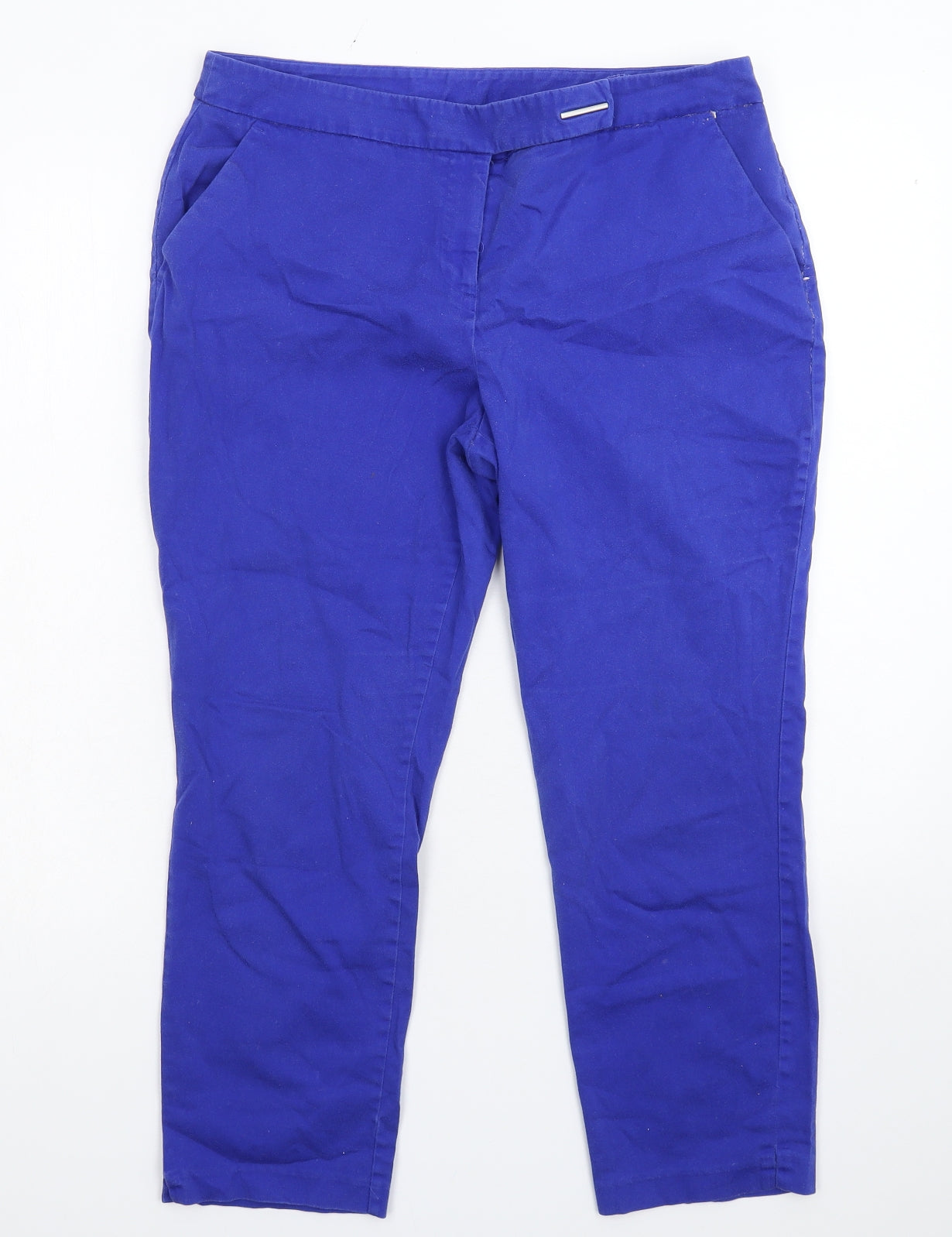 Dorothy Perkins Womens Blue   Cropped Trousers Size 14 L23 in