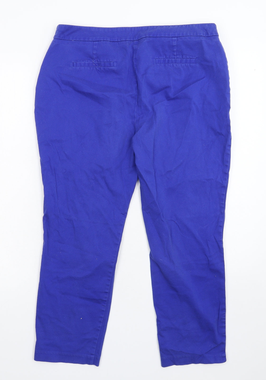 Dorothy Perkins Womens Blue   Cropped Trousers Size 14 L23 in