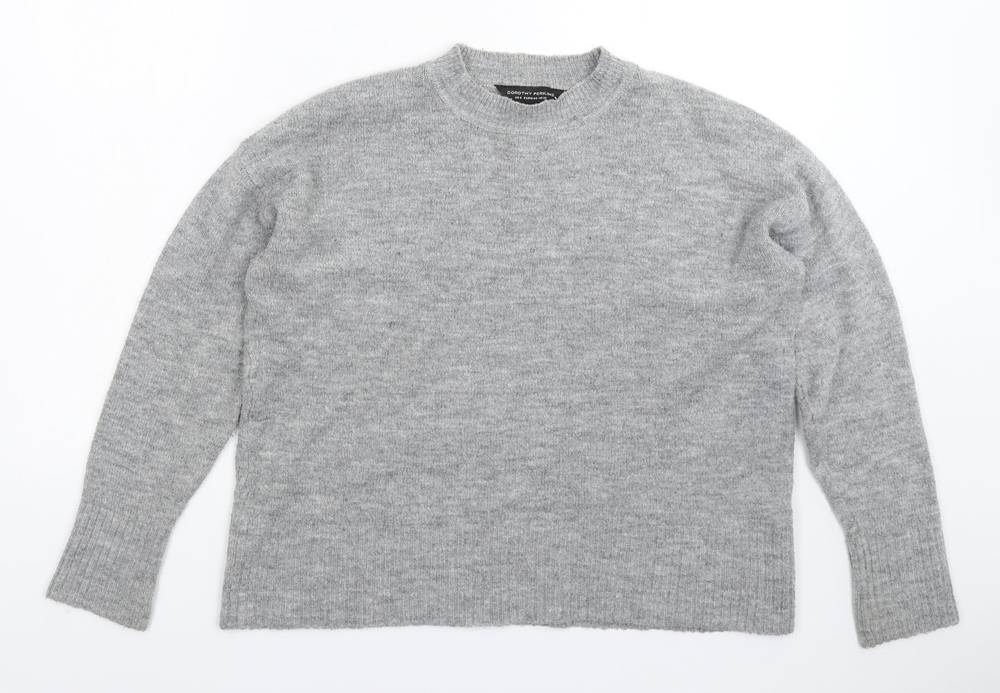 Dorothy Perkins Womens Grey  Knit Pullover Jumper Size 12