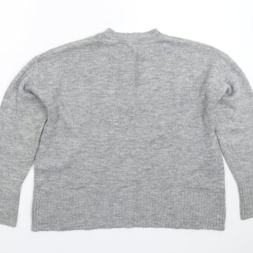 Dorothy Perkins Womens Grey  Knit Pullover Jumper Size 12