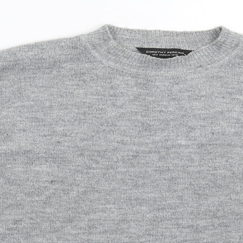 Dorothy Perkins Womens Grey  Knit Pullover Jumper Size 12