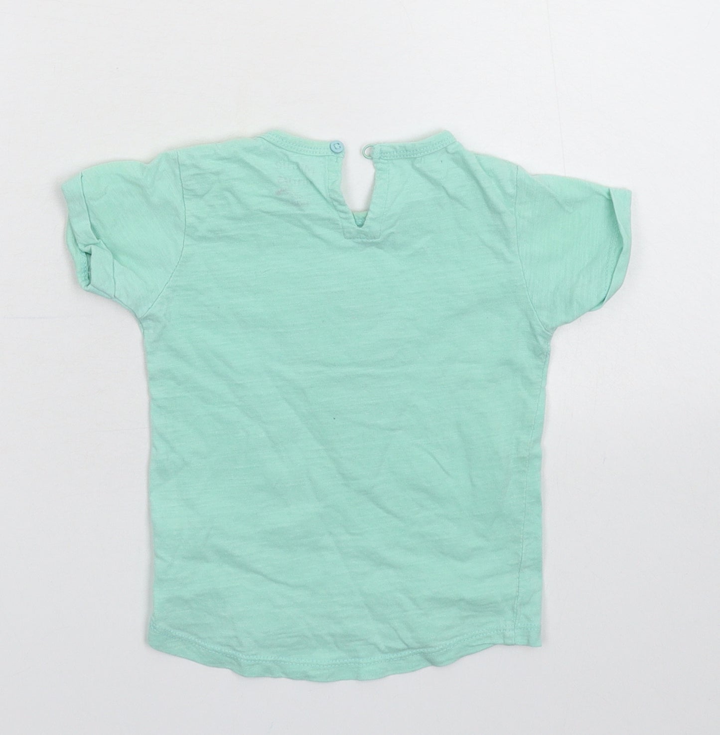 Minnie Minors Girls Green   Basic T-Shirt Size 12-18 Months