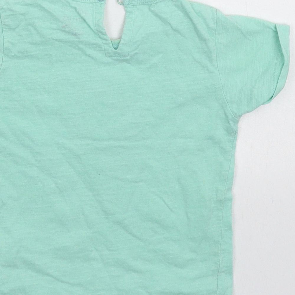 Minnie Minors Girls Green   Basic T-Shirt Size 12-18 Months