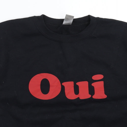 Gildan Mens Black   Pullover Sweatshirt Size M