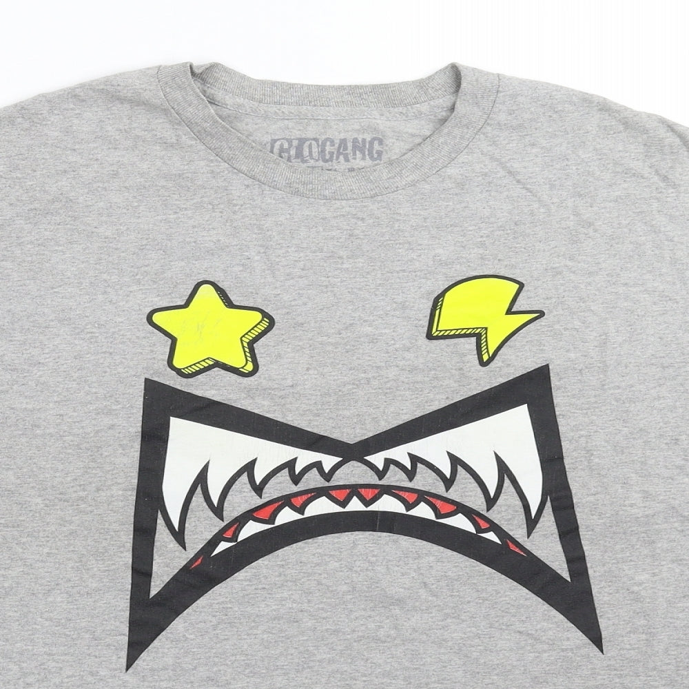 Glogang Mens Grey    T-Shirt Size L
