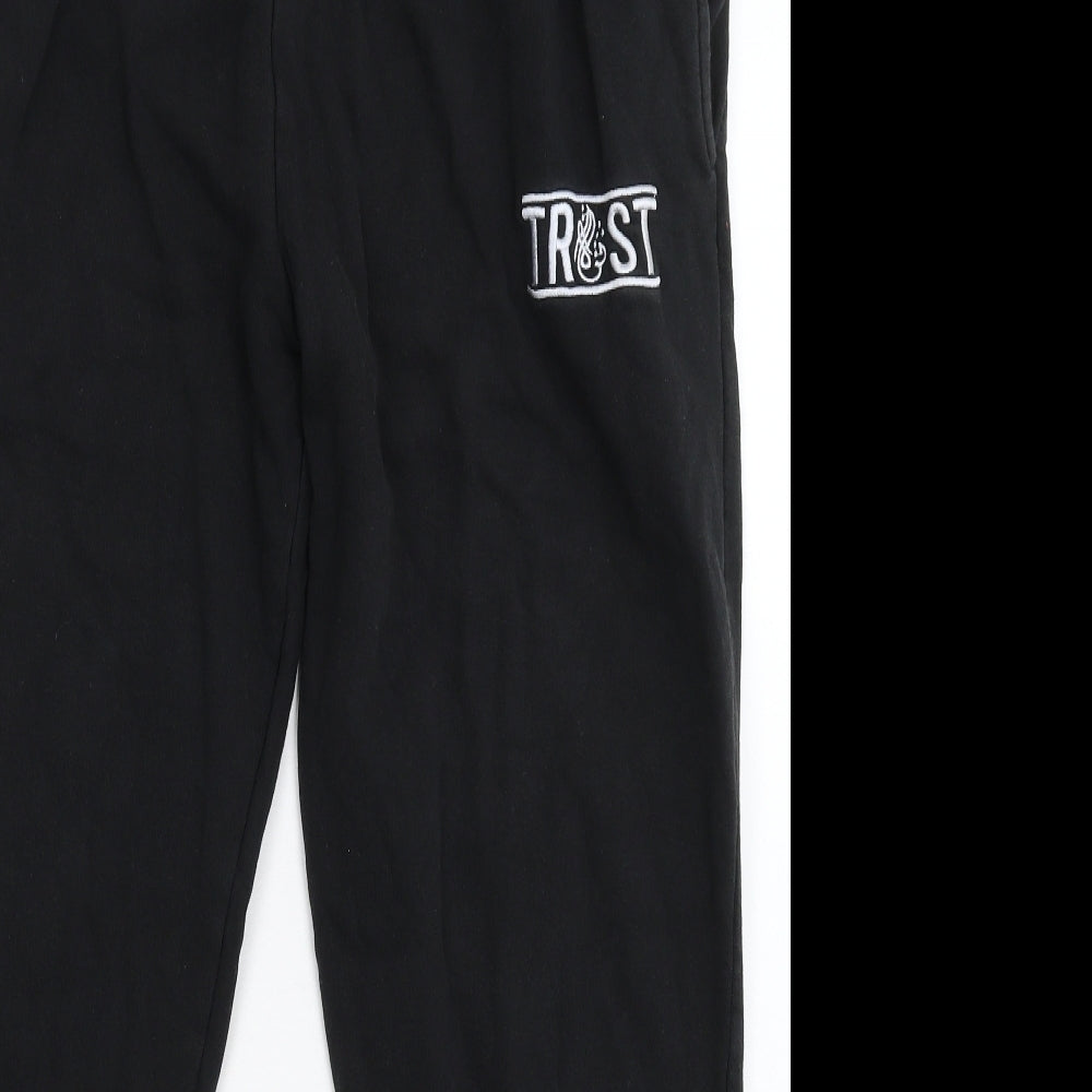 Trust Mens Black   Sweatpants Trousers Size XL L28 in
