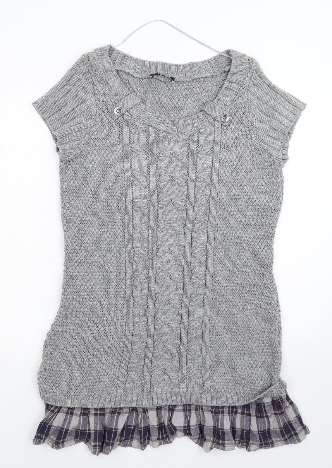 George Womens Grey  Knit Jumper Dress  Size 16