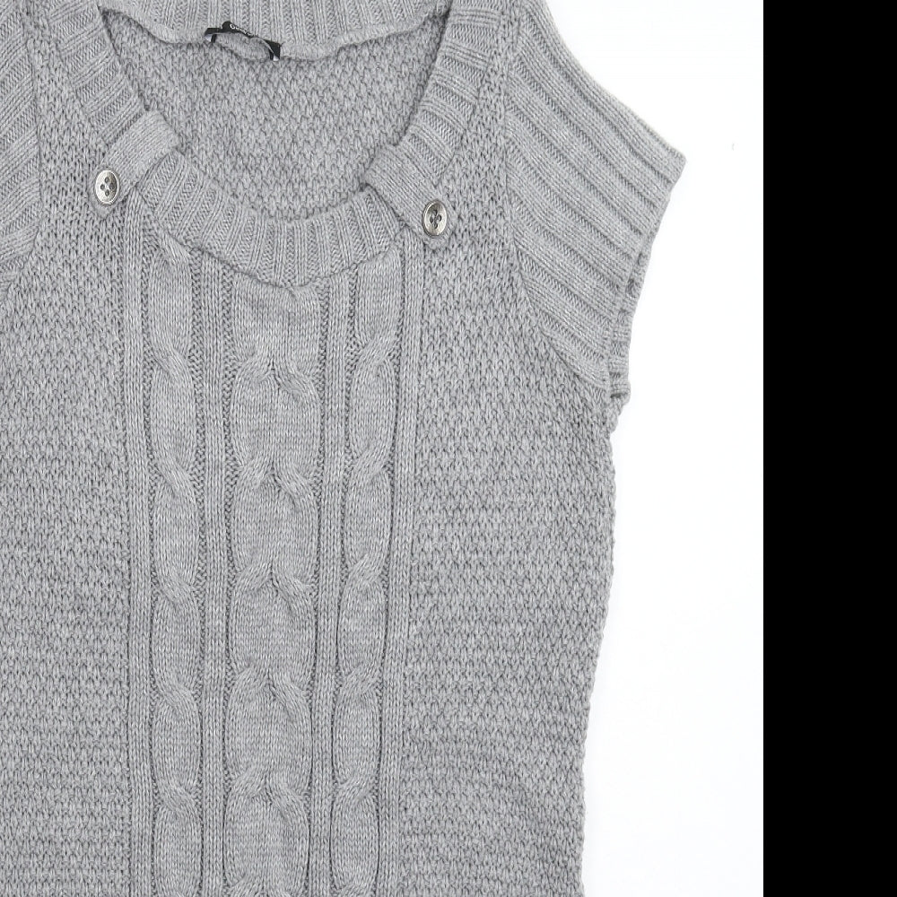 George Womens Grey  Knit Jumper Dress  Size 16