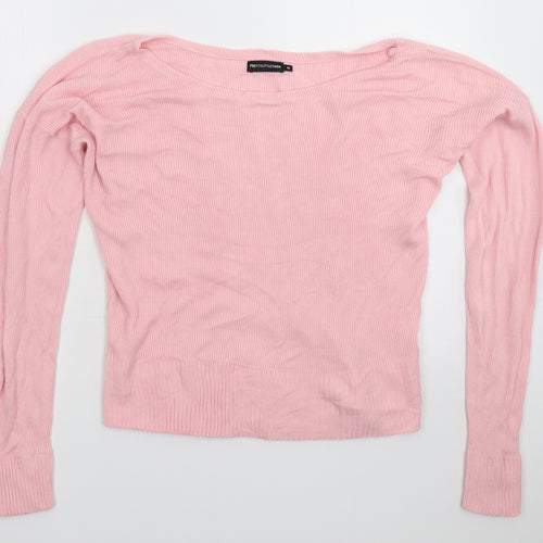 PRETTYLITTLETHING Womens Pink  Knit Pullover Jumper Size M