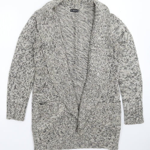 CMD Womens Grey  Knit Cardigan Jumper Size 12
