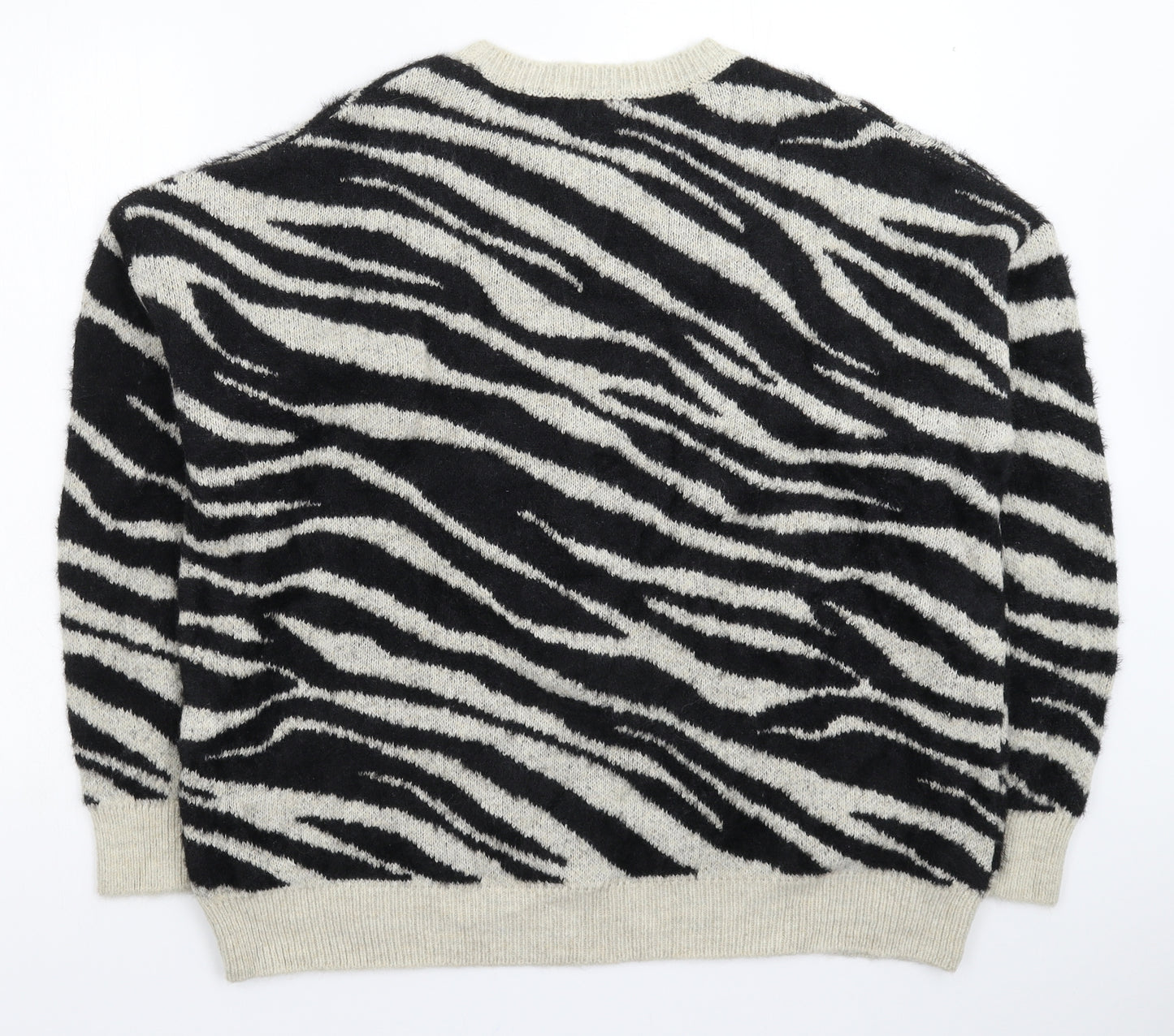 F&F Womens Multicoloured Animal Print Knit Pullover Jumper Size 16
