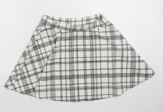 Front view of Atmosphere women’s white check flare set, size UK 10