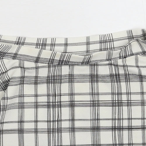 Atmosphere Womens White Check  Flare Set Size 10