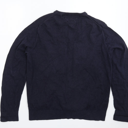 Tommy Hilfiger Mens Blue  Knit Pullover Jumper Size XL