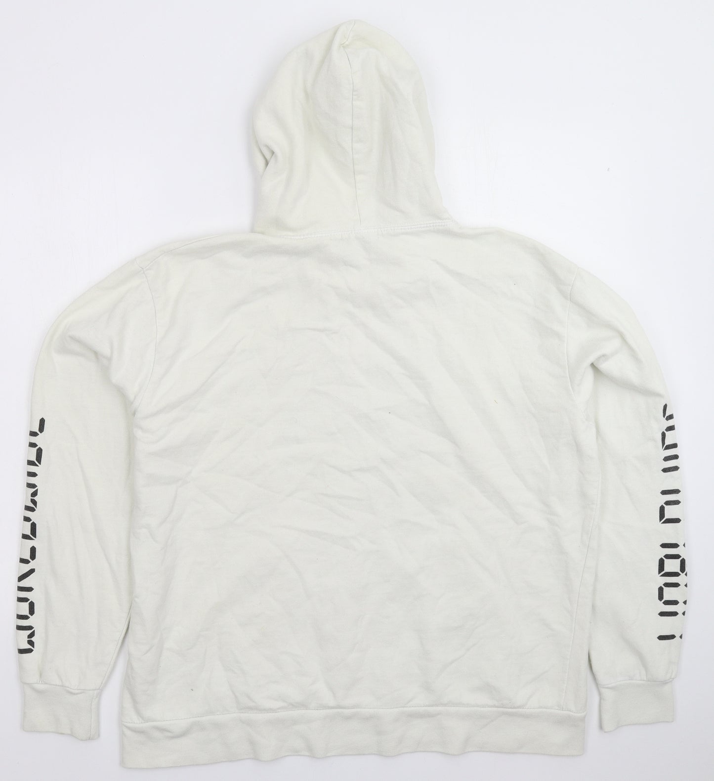 PRETTYLITTLETHING Womens White   Pullover Hoodie Size M