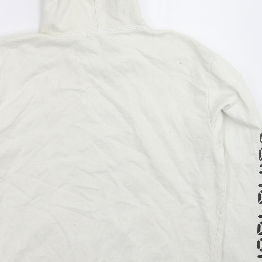 PRETTYLITTLETHING Womens White   Pullover Hoodie Size M