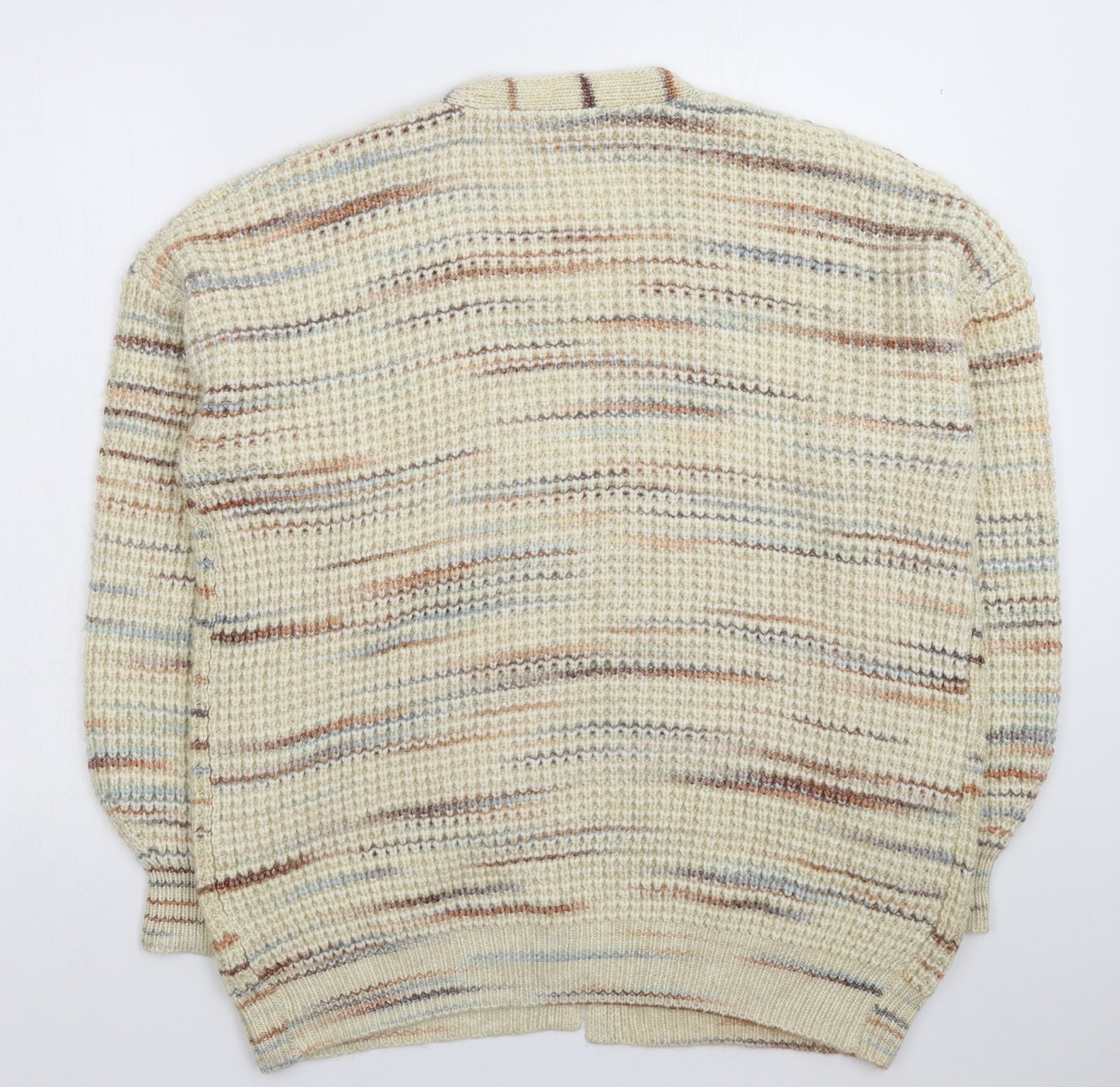 TU Womens Grey Striped Knit Cardigan Jumper Size M  - Oversized