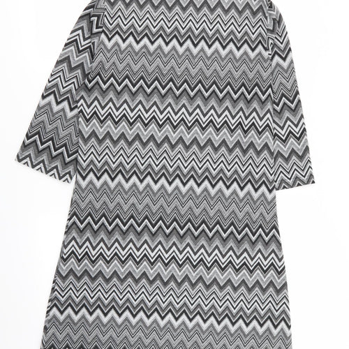 vegas Womens Multicoloured Geometric  Fit & Flare  Size L