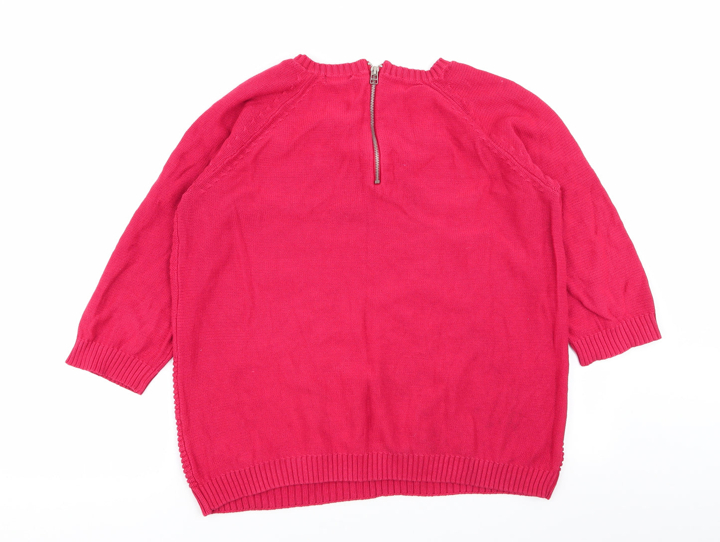 M&Co Womens Red   Pullover Jumper Size 18
