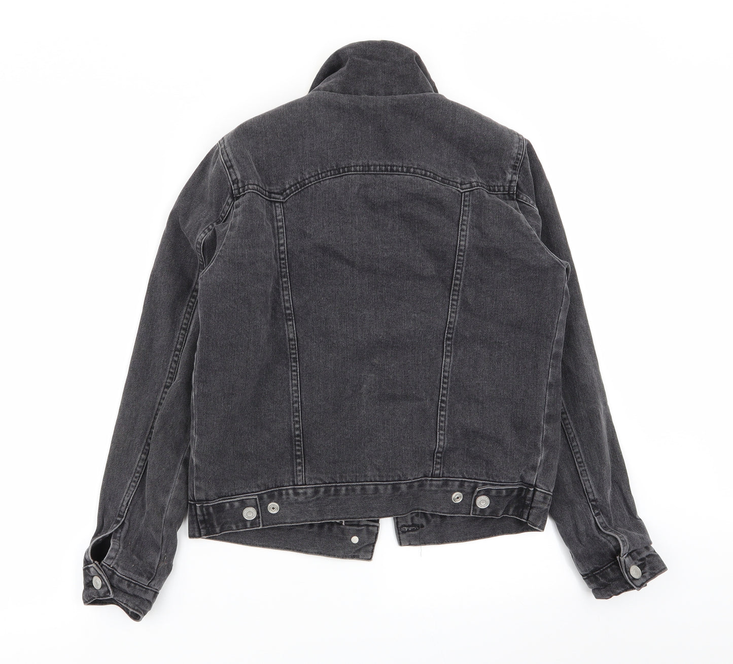 Topshop Womens Grey   Jacket  Size 8  - denim jacket