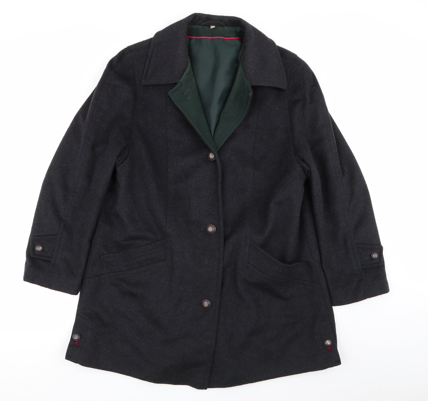 Preworn Mens Black   Overcoat Coat Size XL