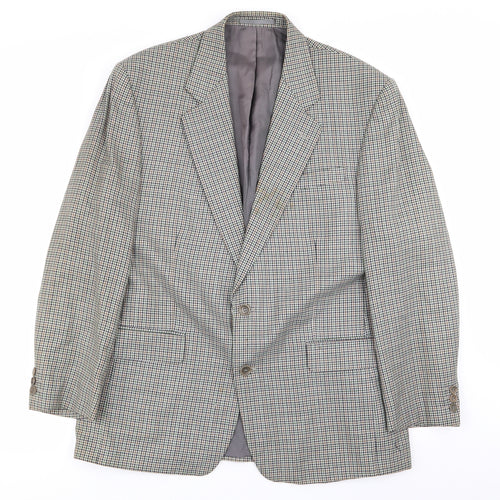 greenwoods Mens Multicoloured Houndstooth  Jacket Blazer Size 42