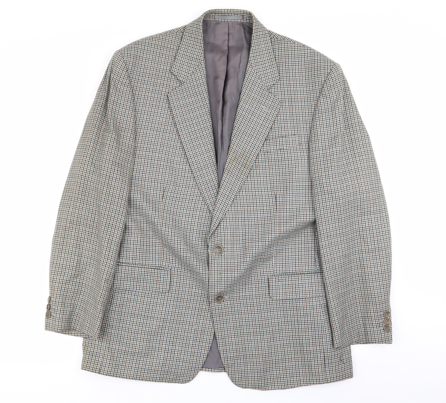 greenwoods Mens Multicoloured Houndstooth  Jacket Blazer Size 42
