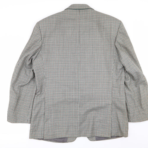 greenwoods Mens Multicoloured Houndstooth  Jacket Blazer Size 42