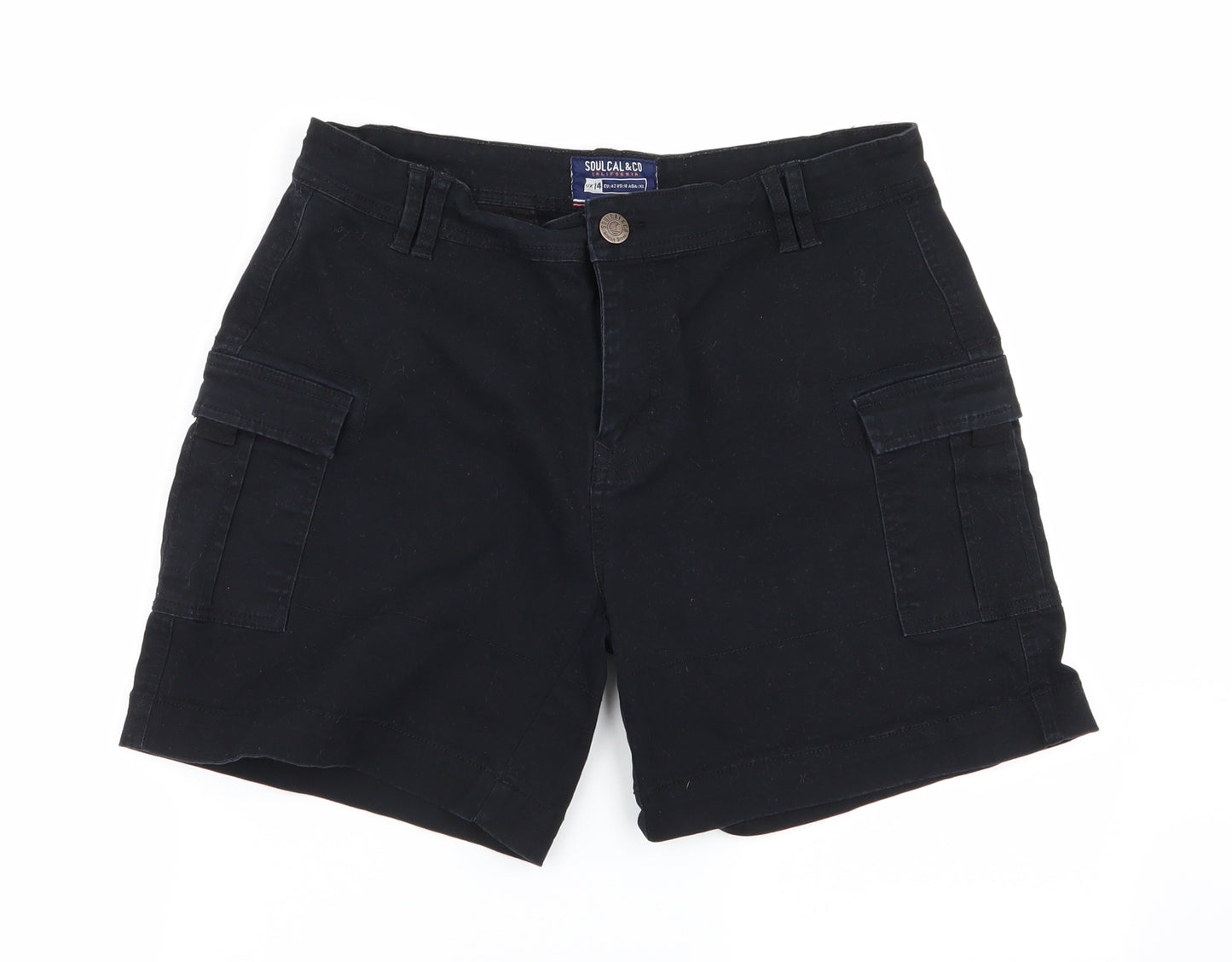 SoulCal&Co Womens Black   Chino Shorts Size 14